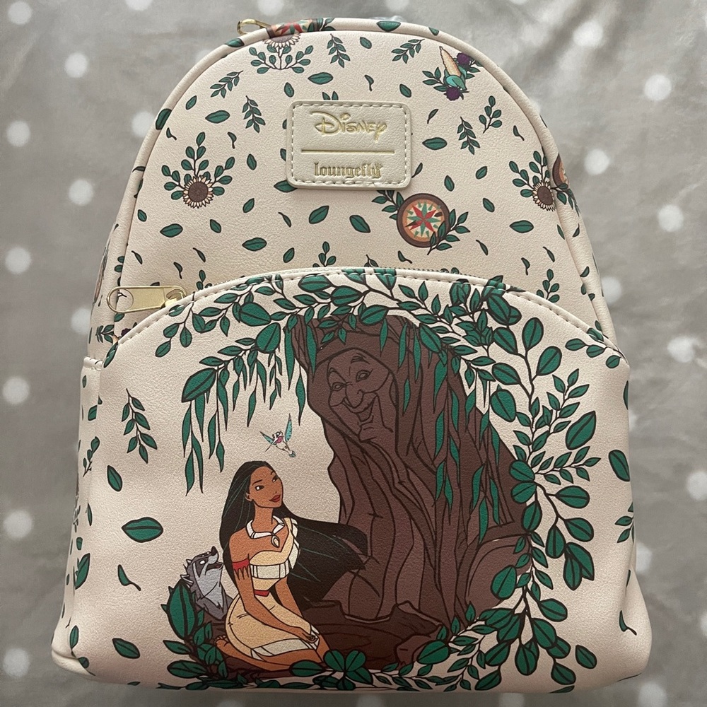 Disney loungefly. Pocahontas and grandmother willow backpack